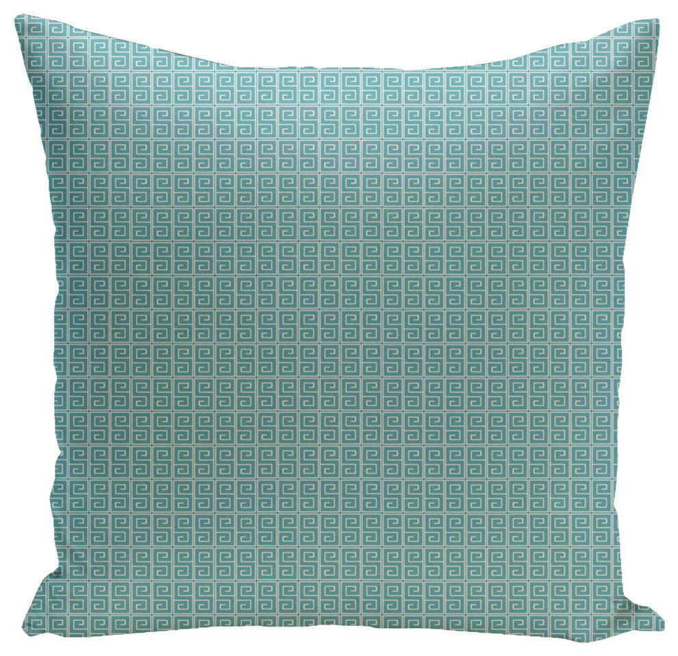 Geometric Decorative Pillow, Bahama White, 16"x16"