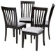Keri Gray Fabric Espresso Brown Finish Dining Chairs, Set of 4
