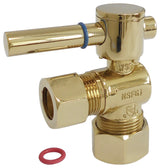 Fauceture 5/8" OD Comp X 1/2" OD Comp Angle Stop, Polished Brass