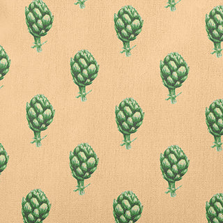 Artichokes Pattern Decorative Throw Pillow, Corn Stalk, 14"x20"