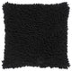 Black Boho Textured Modern Down Throw Pillow