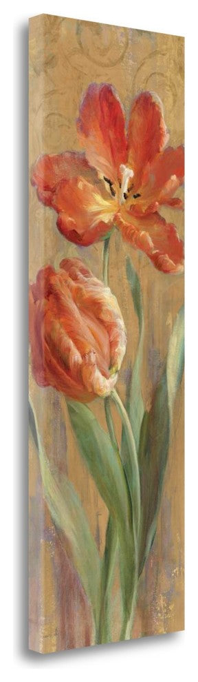 "Parrot Tulips On Gold II" By Danhui Nai, Giclee Print on Gallery Wrap Canvas