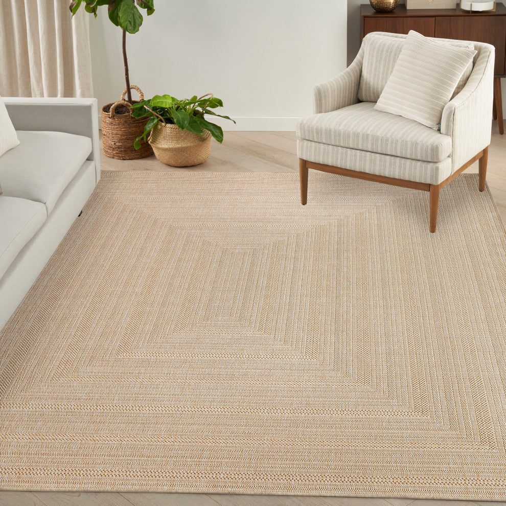 Nourison Tulum 9' x 12' Cream Outdoor Rug