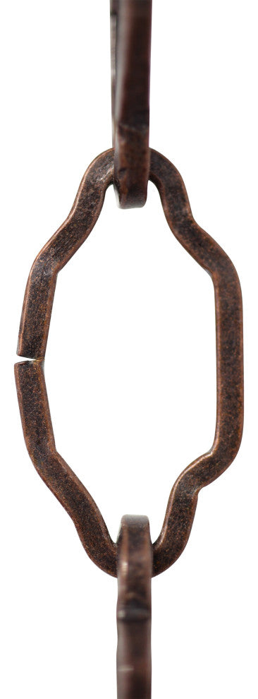 RCH Hardware Steel Cathedral Chandelier Chain, 2 Sizes, 3', Antique Copper, U28