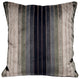 Carbon Stripes Textured Velvet Throw Pillow 20x20, with Polyfill Insert