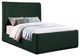 Oliver Boucle Fabric Upholstered Bed, Green, Full