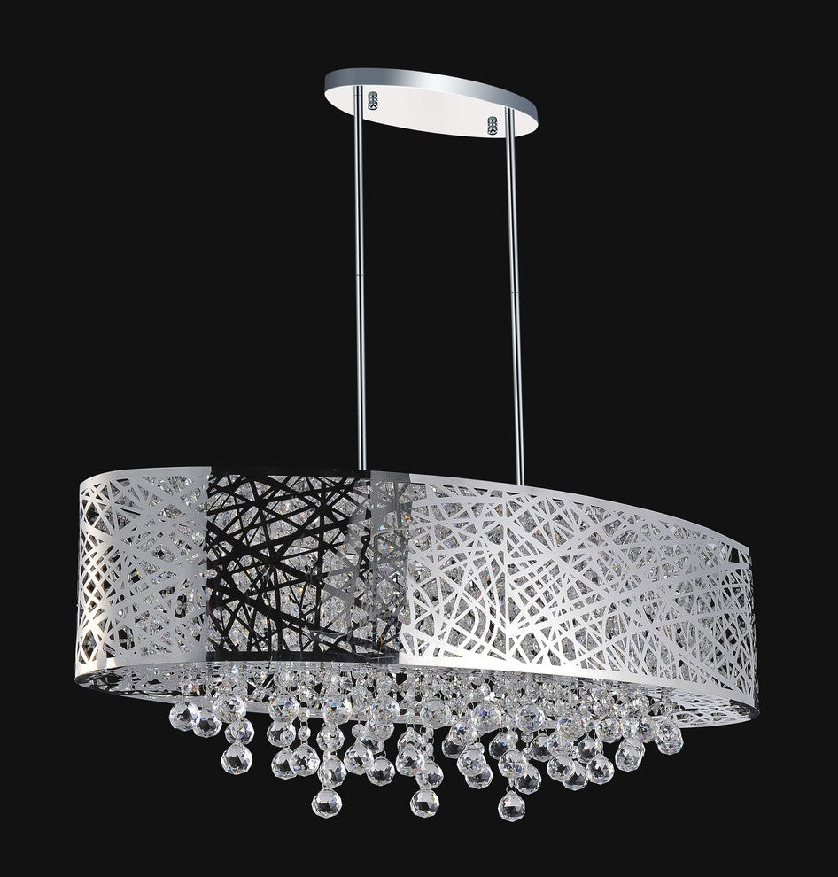 Eternity 8 Light Drum Shade Chandelier With Chrome Finish