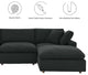 Commix Down Filled Overstuffed Boucle 6-Piece Sectional Sofa, Black