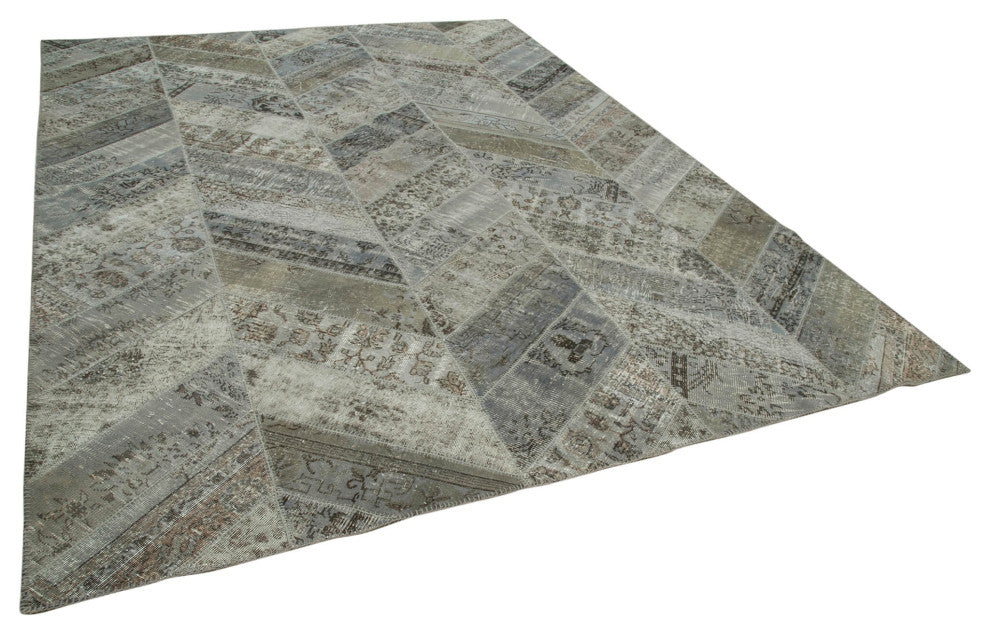 Rug N Carpet - Handmade Turkish 9' 0" x 12' 2" Unique Patchwork Area Rug