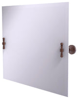 Frameless Landscape Beveled Edge Tilt Mirror, Antique Copper
