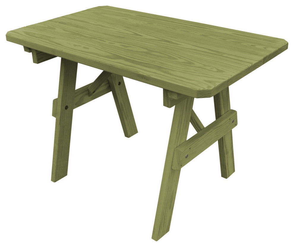 Traditional Cedar Table, Linden Leaf Stain, 4 Foot