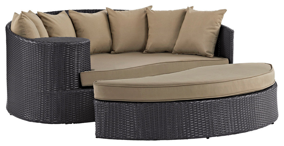 Modway Convene Outdoor Patio Daybed, Espresso Mocha