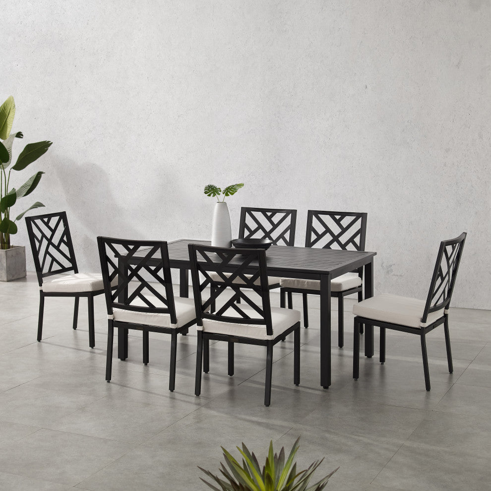 Locke 7Pc Outdoor Dining Set Table, 6 Chairs