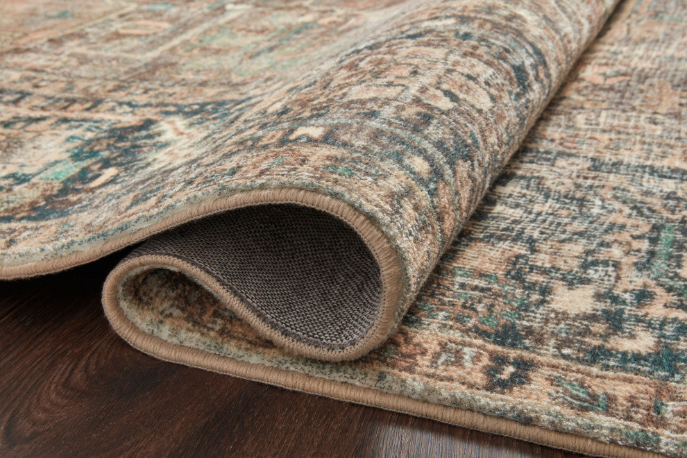 Margot Oriental Terracotta/Lagoon Area Rug, 7''6"x9''6"