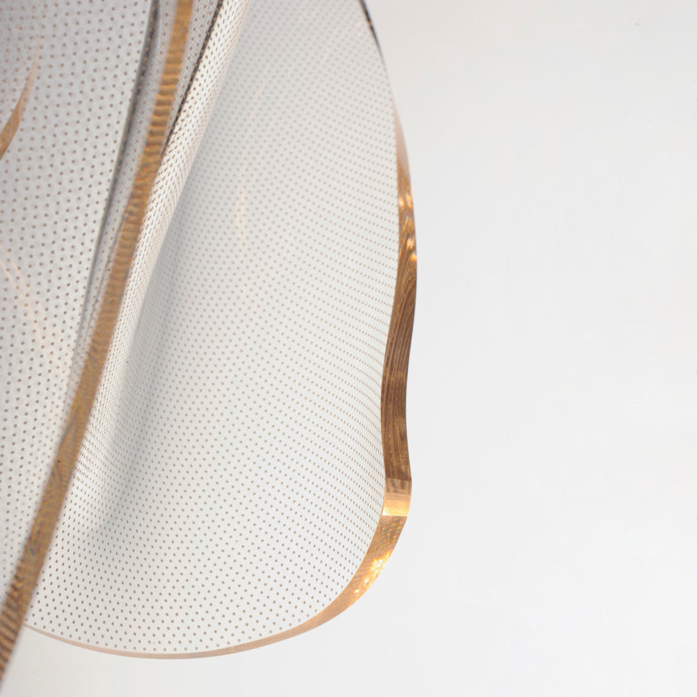 ET2 E24875-133 Rinkle 22"W LED Multi Light Abstract Pendant - Brushed Gunmetal