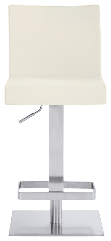 Legacy Contemporary Swivel Barstool in Brushed Stainless Steel