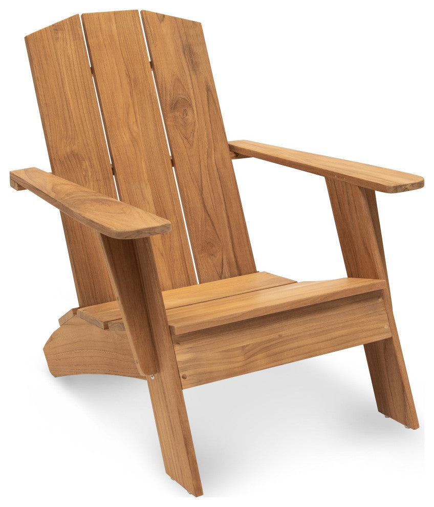 Bainbridge 3-Piece Teak Deep Seating Outdoor Adirondack Lounge Set