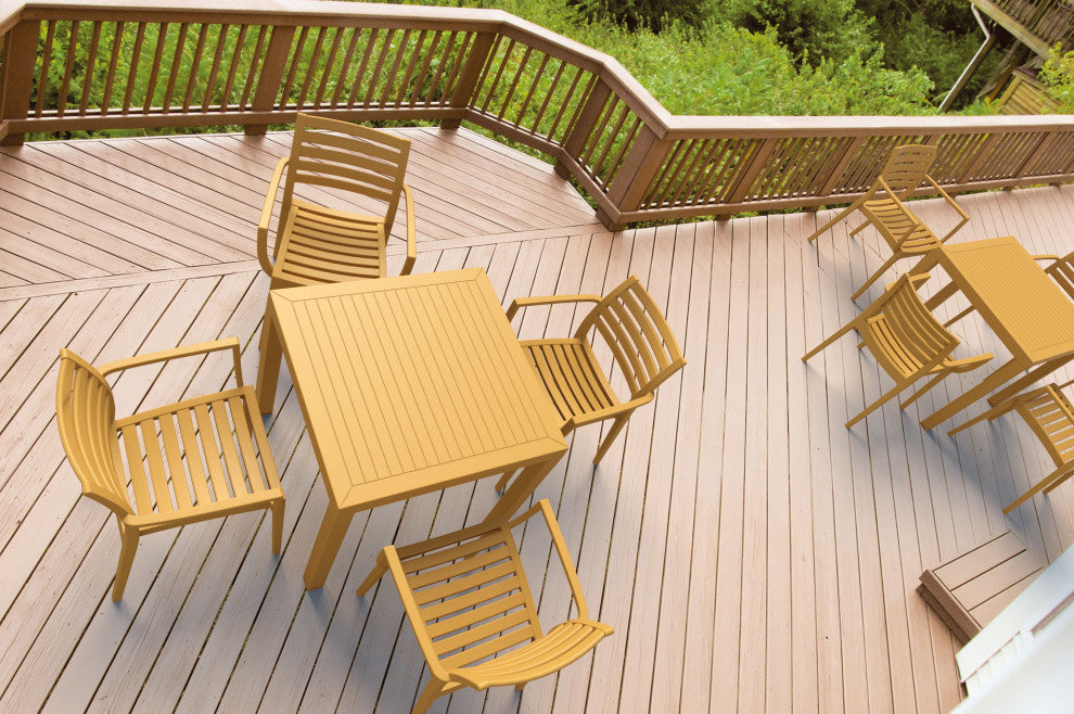 Compamia Artemis Outdoor Dining Armchairs - Set of 2, Teak Brown