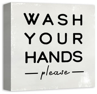 Wash Your Hands Please 12x12 Canvas Wall Art