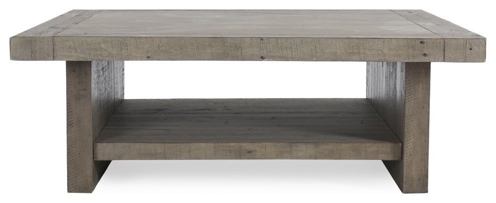 Stonebridge Square Coffee Table Distressed Grey by Kosas Home