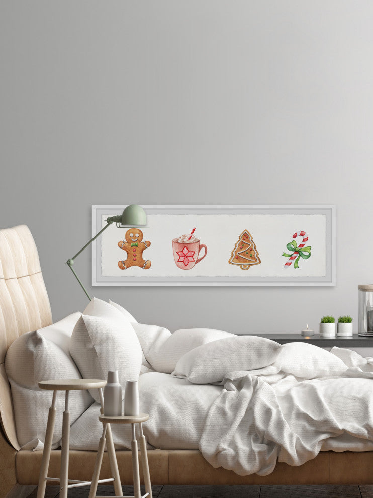 "Christmas Eve Goodies" Framed Painting Print, 45x15