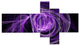 Purple Ball of Yarn, Abstract Canvas art print, 60"x32", 5 panels