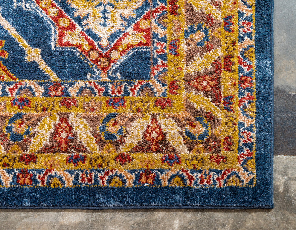 Unique Loom Light Blue Rhea Utopia 2' 0 x 6' 0 Runner Rug