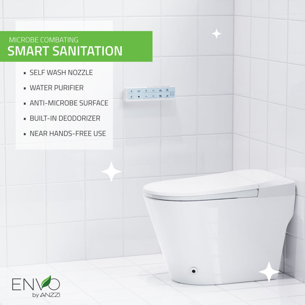 ENVO Echo Elongated Smart Toilet Bidet, White