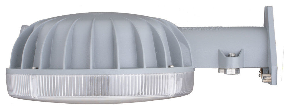 Gray Aluminum LED Outdoor Security Flood Light, Dusk to Dawn, 5000 Lumens