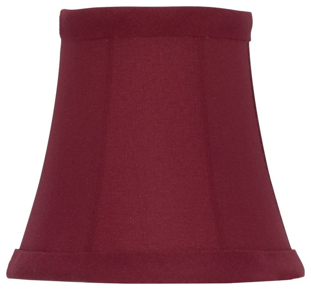 Bell Shade Chandelier Lamp Shade 5" Mini Clip on Shade, Red, Set of 6
