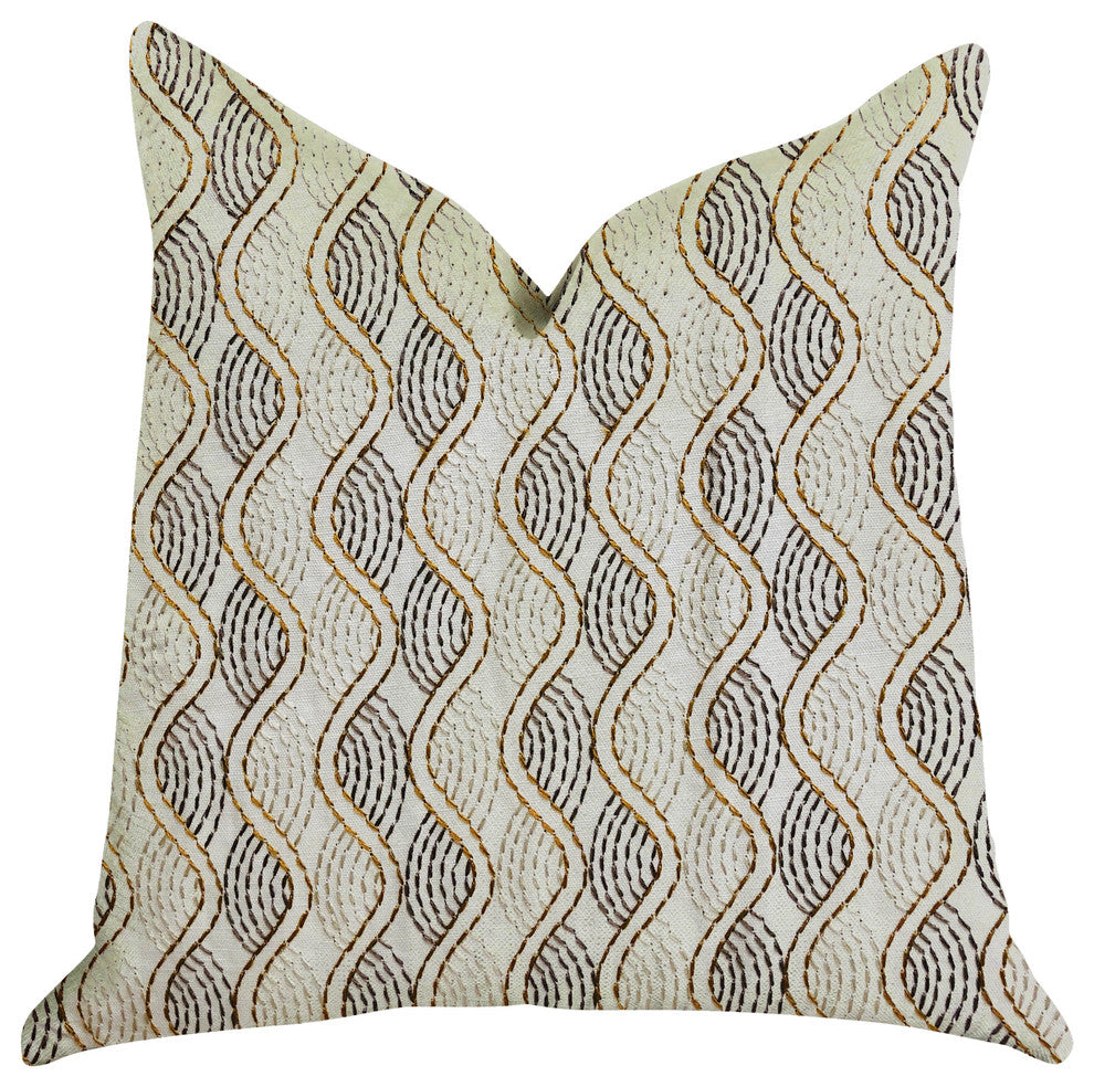 Enigma Twist Luxury Throw Pillow, 22"x22"