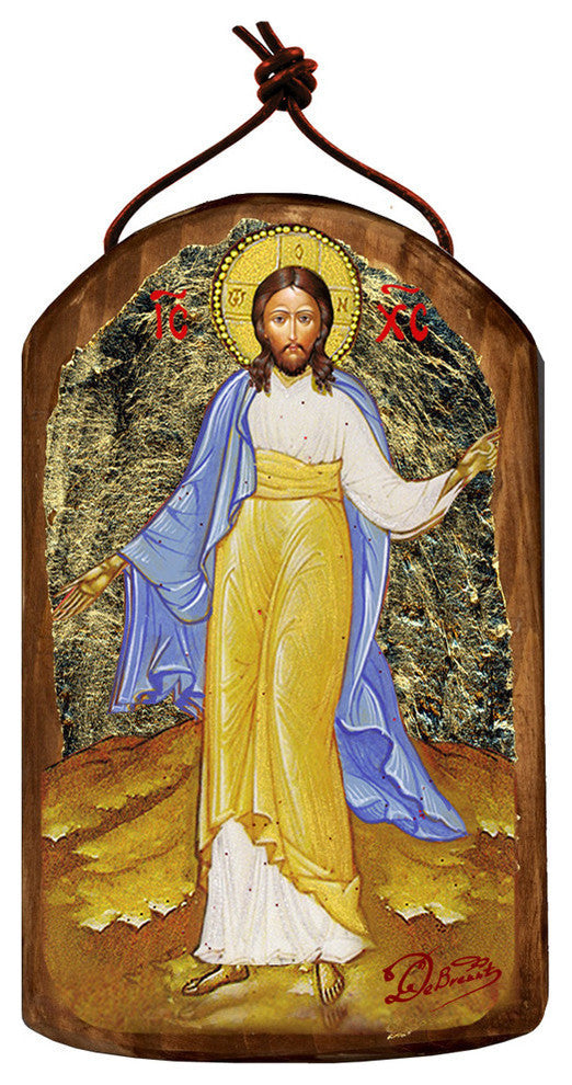 Icon Jesus Wooden Ornament