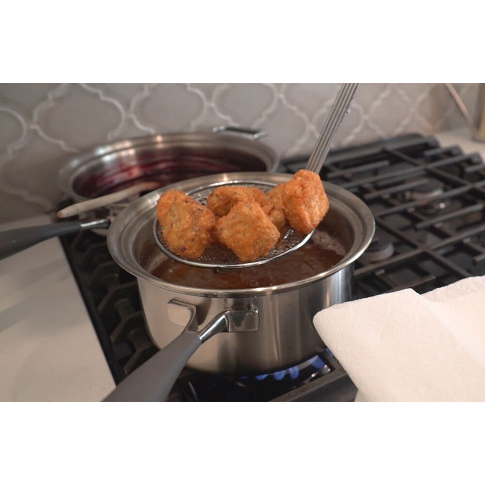 3-Qt. Tri-Ply Stainless Steel Sauce Pan With Rim Latch