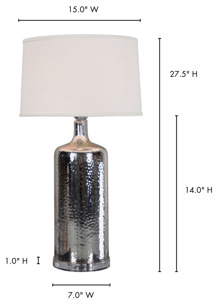 Contemporary Briggs Table Lamp - Silver