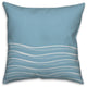 Blue Wavy Lines 18x18 Spun Poly Pillow