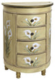 Antique Style Accessory Table With Calla Lily Floral Art