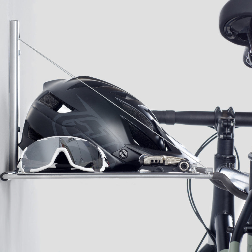 Single Bike Wall Mount Rack w/ Shelf