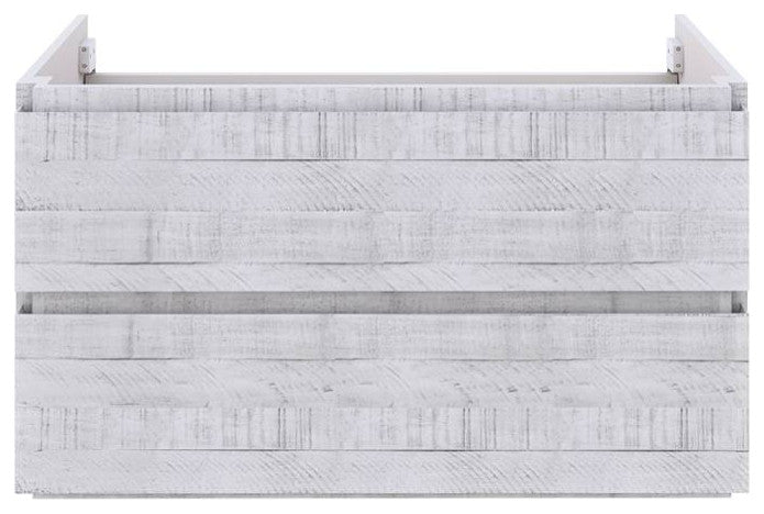 Fresca Formosa Modern 82" Rustic White Wall Hung Double Sink Bathroom Cabinet