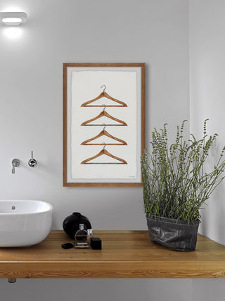 "Clothes Hanger" Framed Painting Print, 12x18