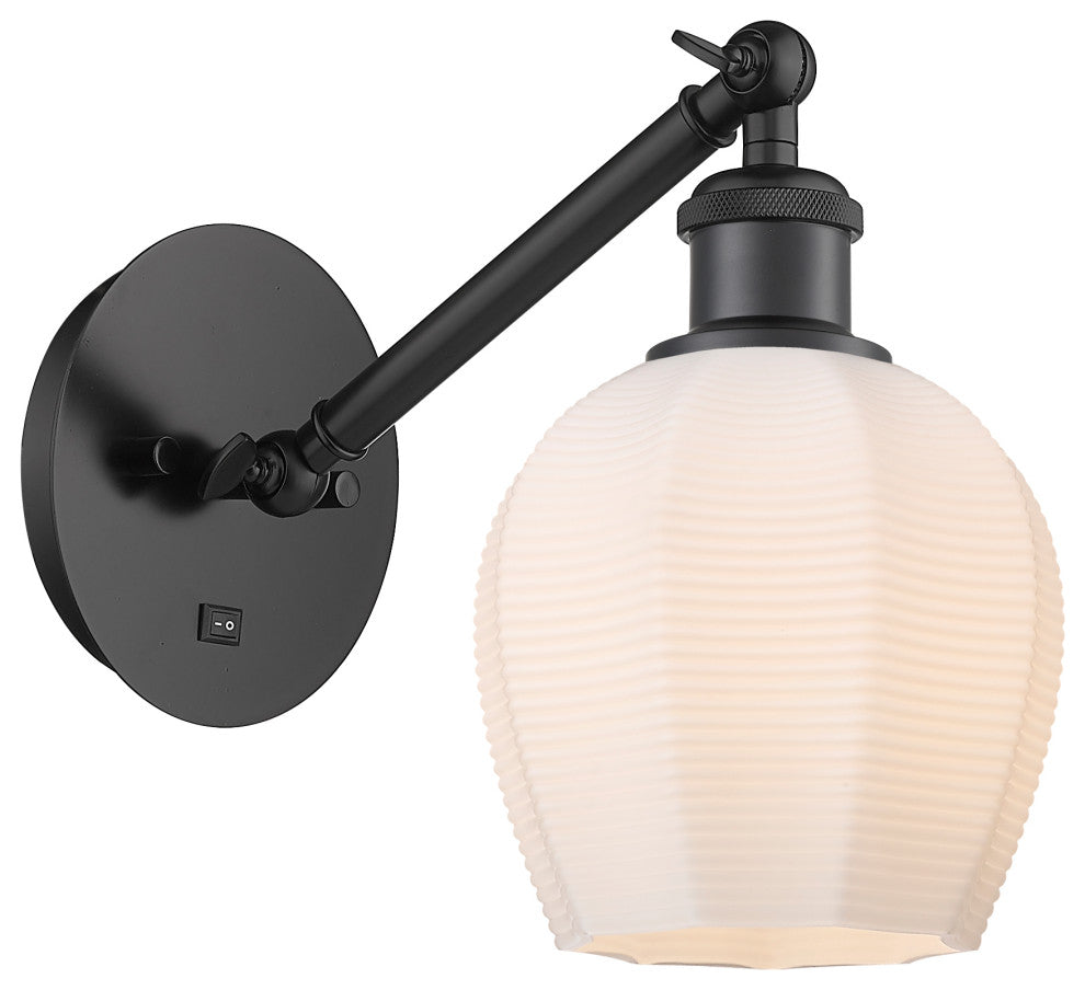 Innovations 317-1W-BK-G461-6 1-Light Sconce, Matte Black
