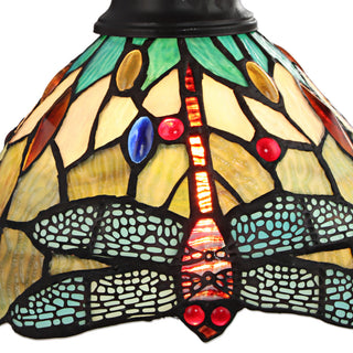 Empress Dragonfly Tiffany-Style 1 Light Wall Sconce 8" Wide