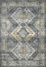 Graphite Silver Printed Skye Area Rug by Loloi II, Graphite/Silver, 7'6"x9'6"