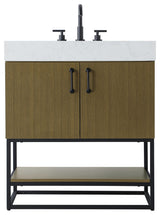 Home Living 30" Single Bathroom Vanity, Chestnut Brown