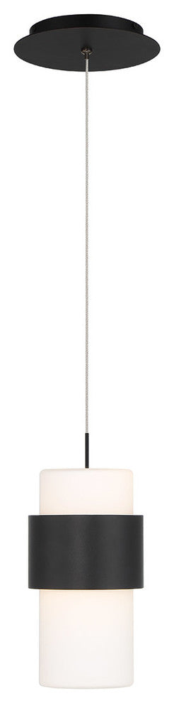 Banded 9" LED Mini Pendant 3000K, Black