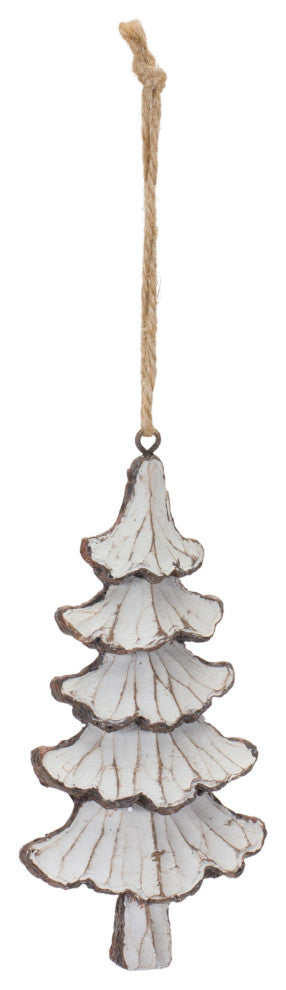Carved Pine Tree Ornament, Set of 12