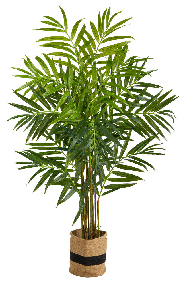 T2992 8 King Palm Artificial Tree in Handmade Natural Jute and Cotton Planter