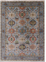 9' 1" X 12' 1" Handmade Persian Fine Serapi Wool Rug - Q11645