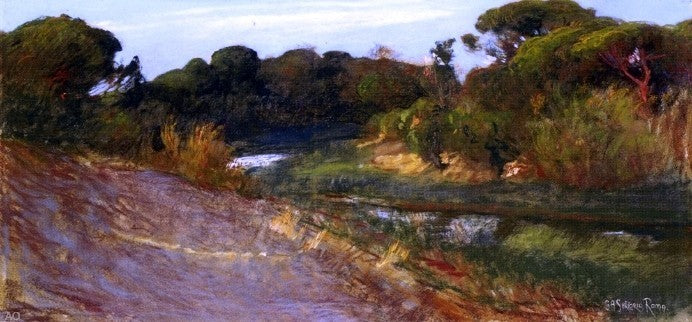 Giulio Aristide Sartorio An outlet of the Fosano Canal Wall Decal