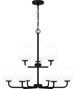 Quoizel NIE5028 Nielson 9 Light 29"W Chandelier - Matte Black