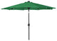 WestinTrends 9Ft Outdoor Patio Solar Powered LED Light Market Table Umbrella, Dark Green